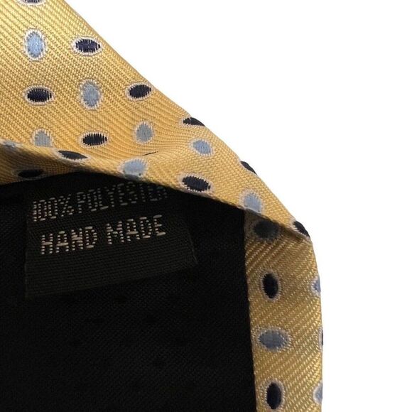 Clericci Spring Colors Striped Neck Tie Blue Yellow Colorful Polyester Bright - Picture 3 of 8